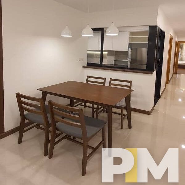 kitchen with dining table and chairs - Myanmar Property