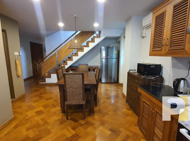 kitchen with dining table and chairs - Yangon Property