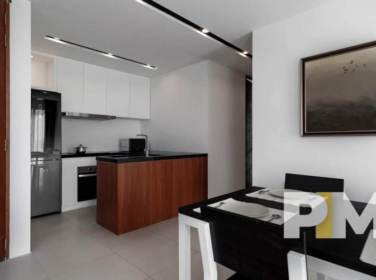 kitchen with dining table and chairs - Yangon Real Estate