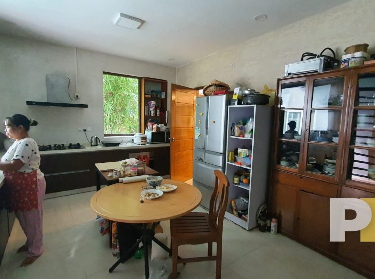 kitchen with fridge - Home Rental Myanmar