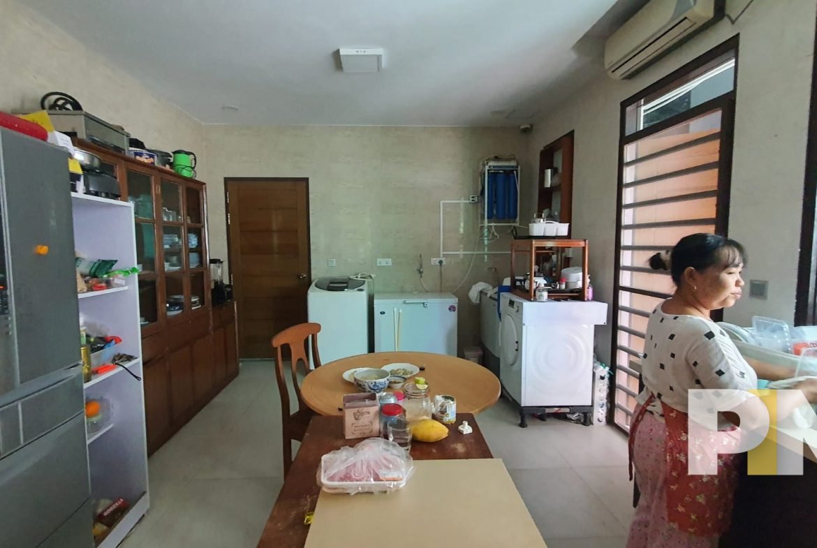 kitchen with fridge - Home Rental Yangon