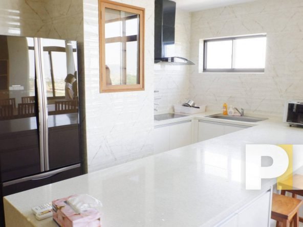 kitchen with fridge - Real Estate in Yangon