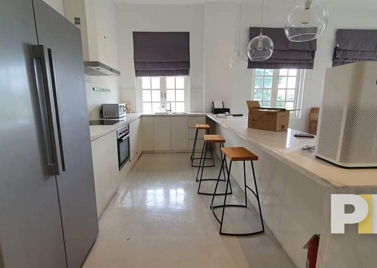 kitchen with fridge - Yangon Real Estate