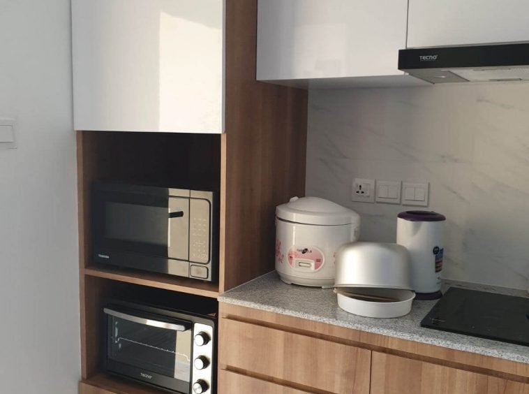 kitchen with microwave - Home Rental Yangon