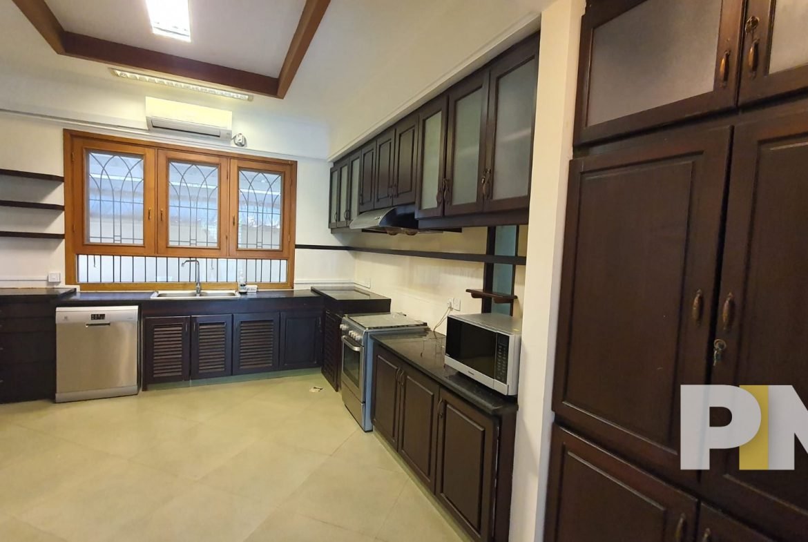 kitchen with microwave - Yangon Property