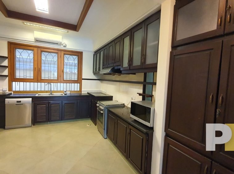 kitchen with microwave - Yangon Property