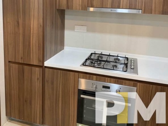 kitchen with oven - Home Rental Yangon