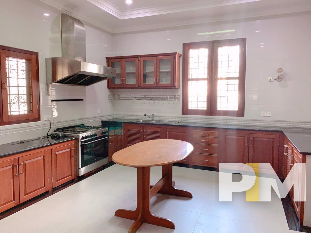kitchen with oven - Home Rental Yangon