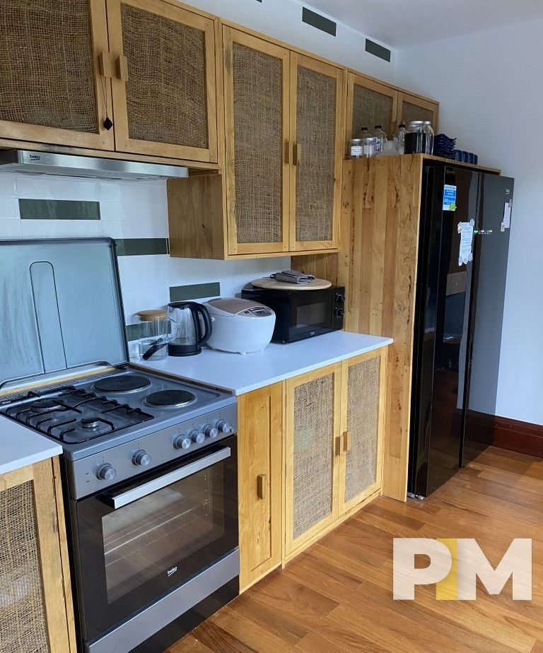 kitchen with stove - Yangon Property