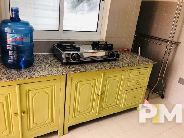 kitchen with stove - Yangon Property