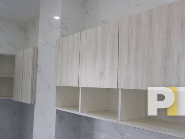 kitchen with wall cabinets - Yangon Property