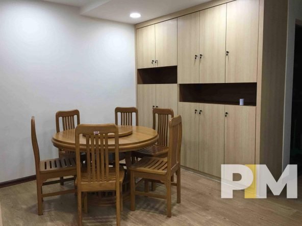kitchen with wardrobe - Condo for rent in Thanlyin