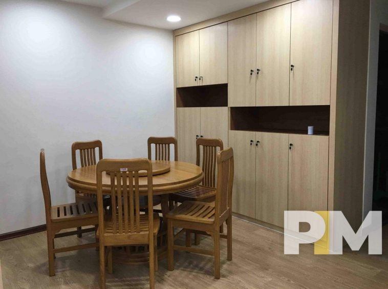 kitchen with wardrobe - Condo for rent in Thanlyin