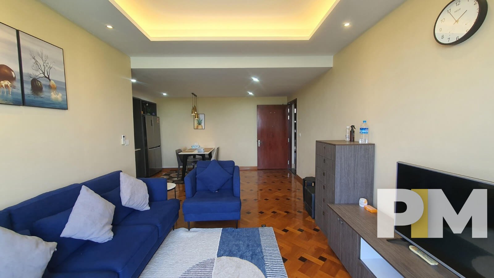 living room with TV - Condo for sale in Thanlyin