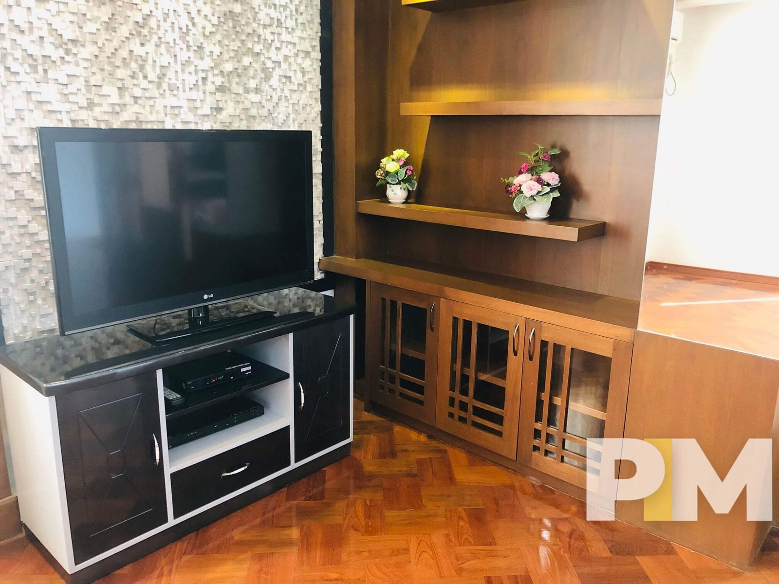living room with TV - Rent in Yangon