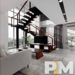 living room with TV - Serviced Apartment for rent in Ahlone