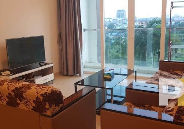 living room with TV - Yangon Property