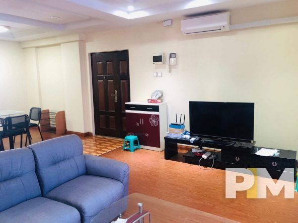 living room with TV - Yangon Real Estate