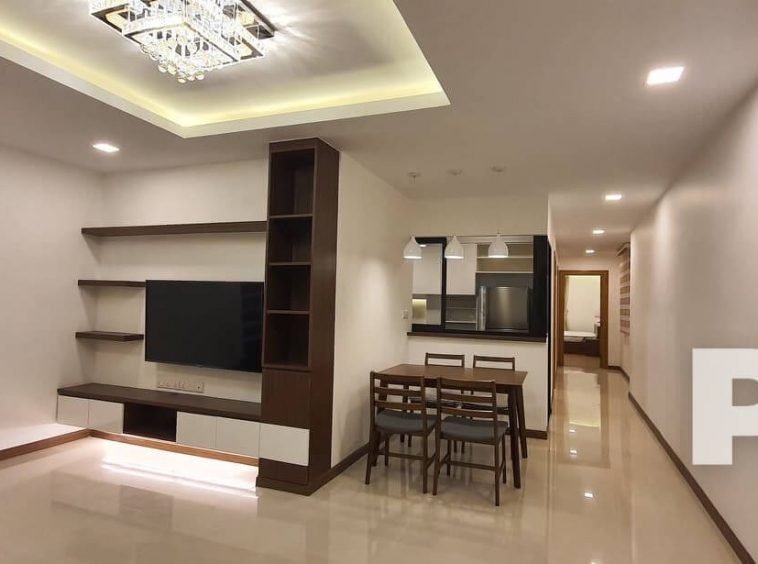 living room with TV - Yangon Real Estate