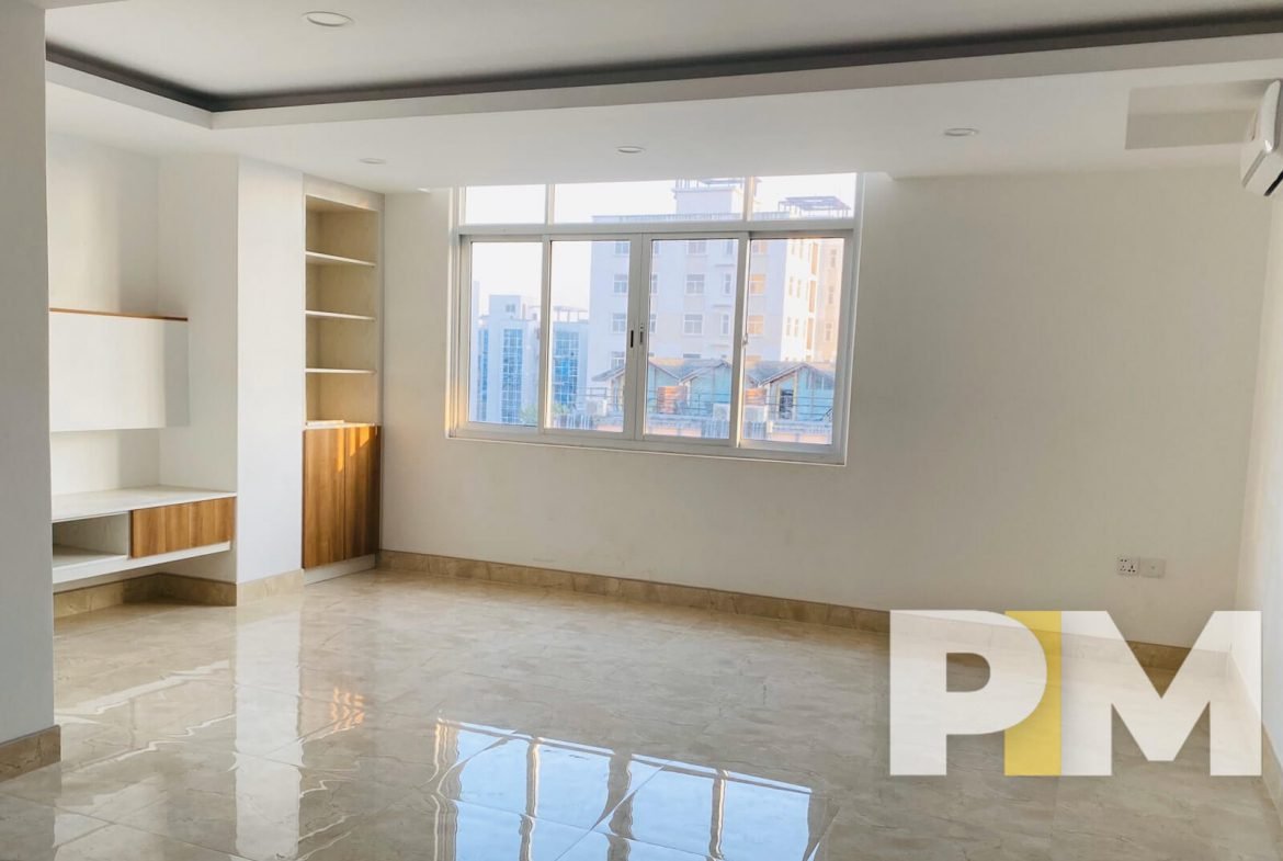 living room with TV stand - Rent in Myanmar