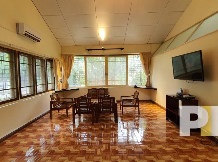 living room with air conditioner - Home Rental Yangon