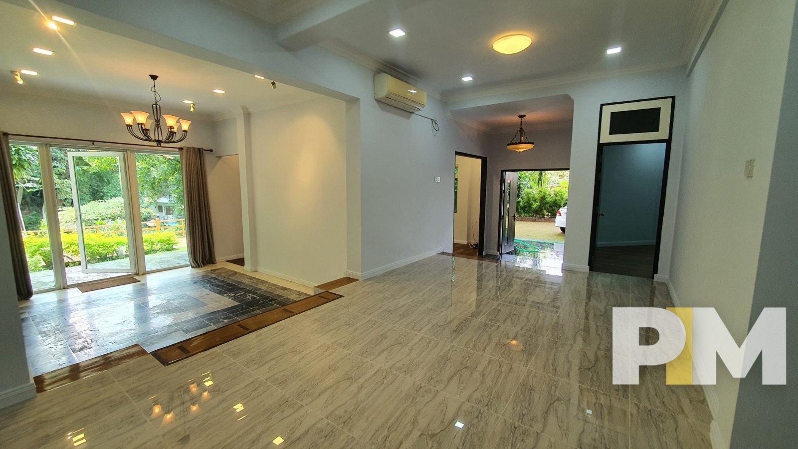 living room with air conditioner - Yangon Property
