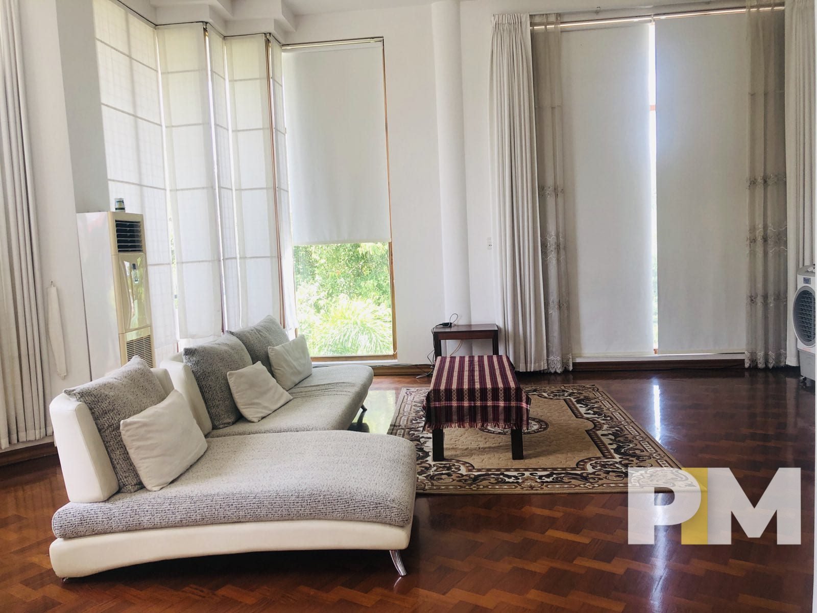 living room with air conditioner - Yangon Property