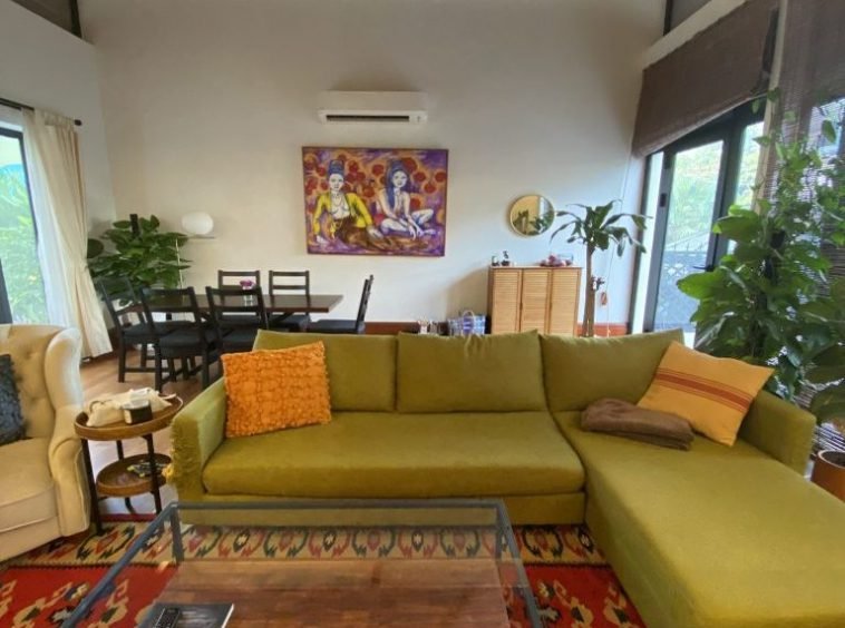 living room with coffee table - rent in Yangon