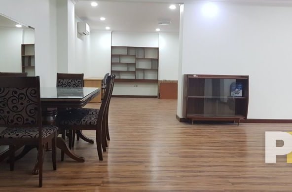 living room with dining room - property in Myanmar