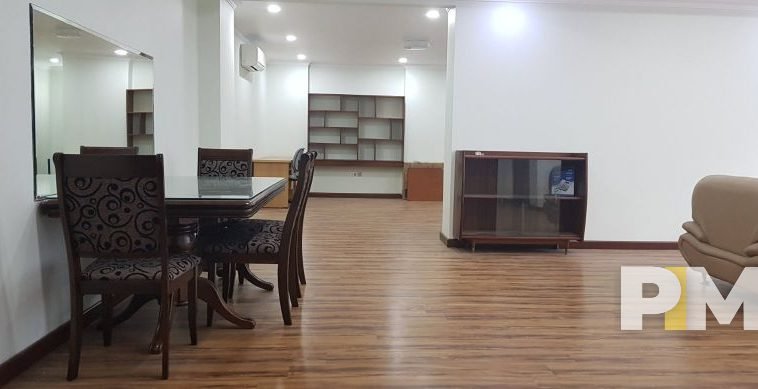 living room with dining room - property in Myanmar