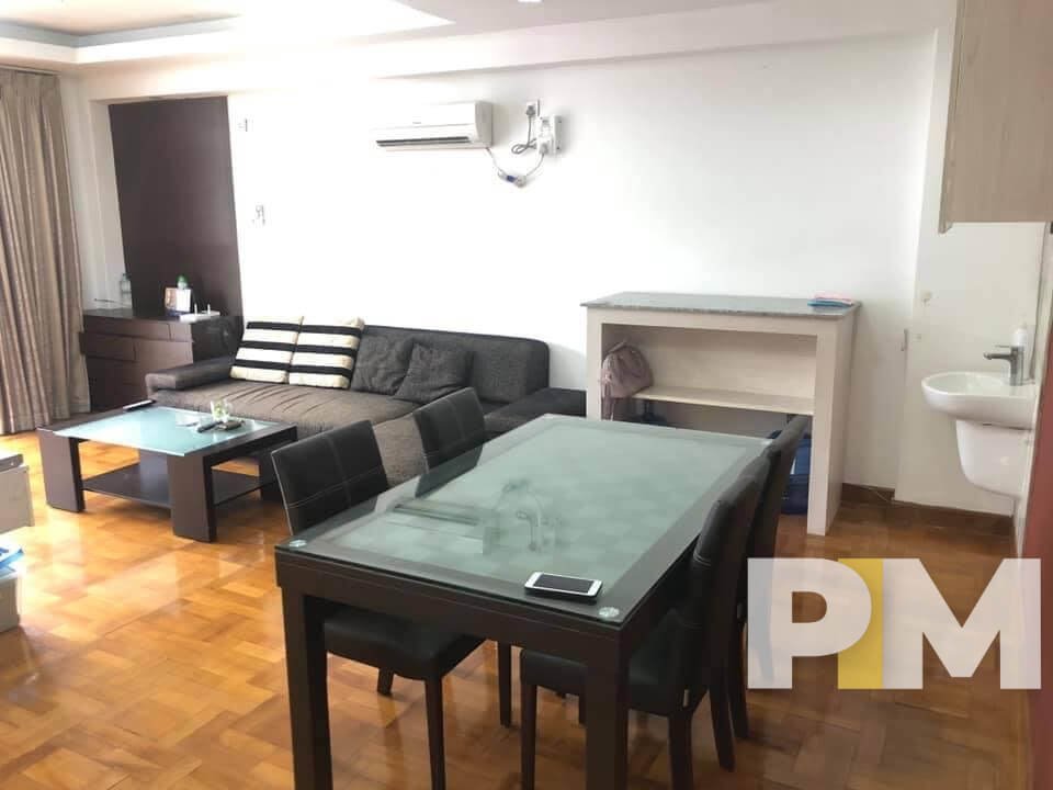 living room with dining space - Real Estate in Yangon