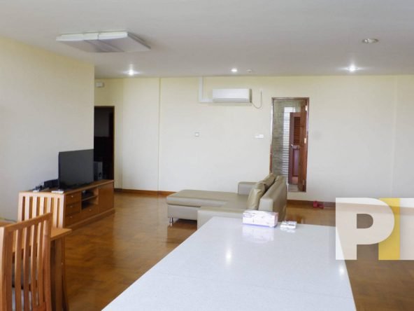 living room with dining space - Yangon Real Estate