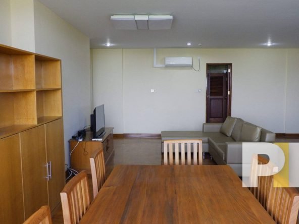 living room with dining space - properties in Yangon