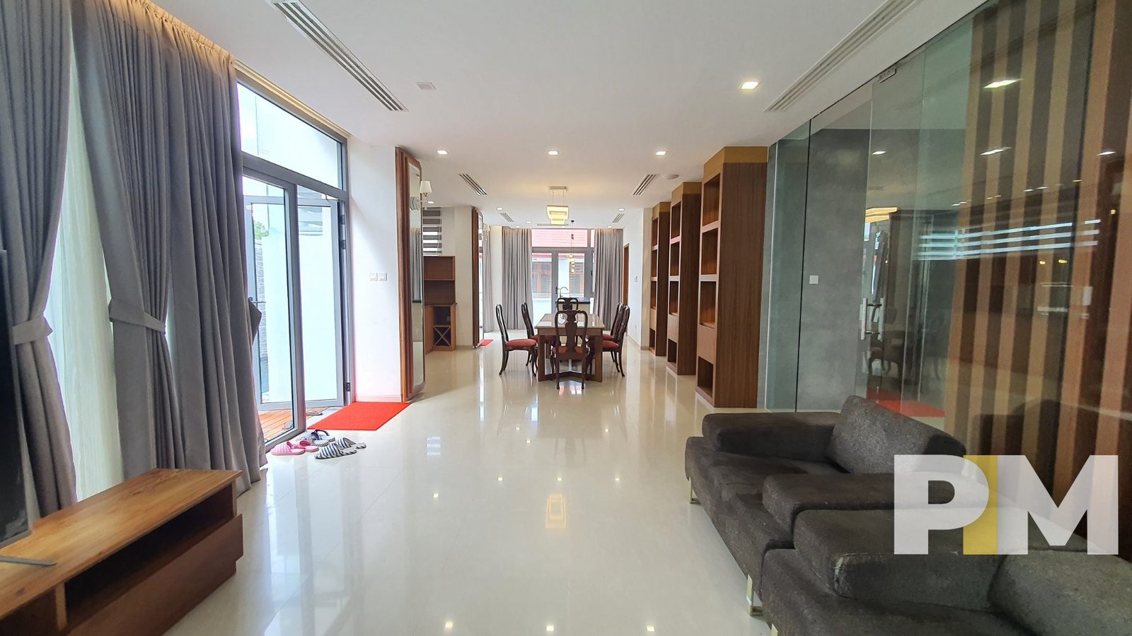 living room with dining space - properties in Yangon