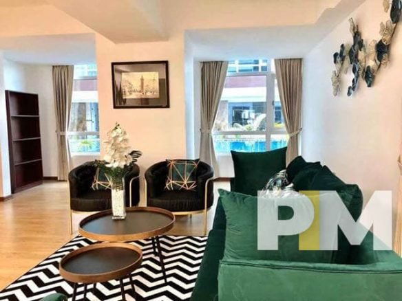 living room with sofa - Home Rental Myanmar