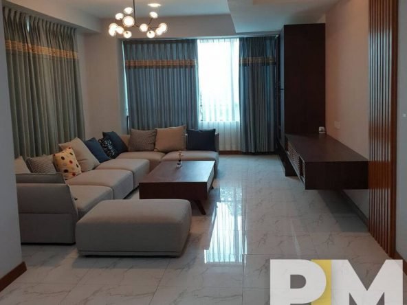 living room with sofa - Home Rental Yangon