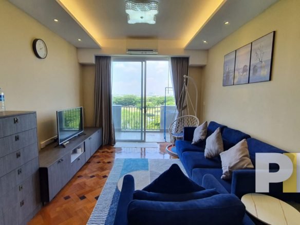 living room with sofa - Rent in Yangon