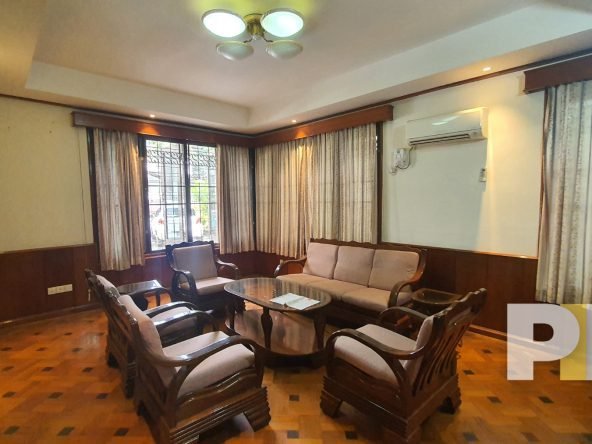 living room with sofa - Rent in Yangon