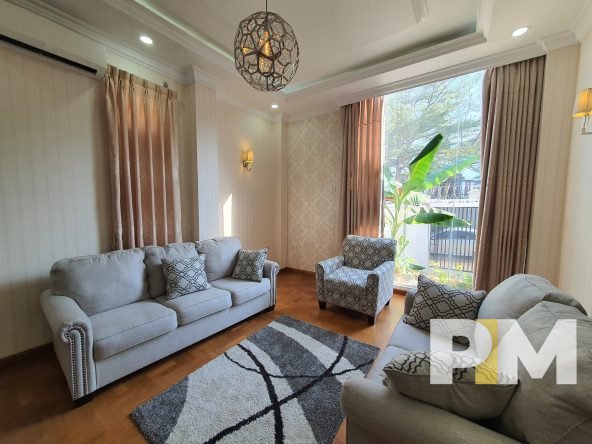 living room with sofa - Rent in Yangon