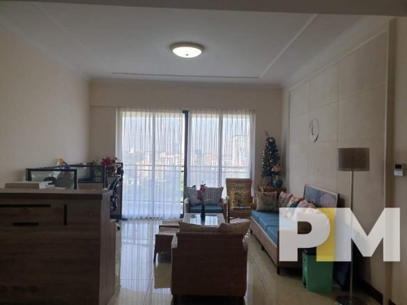 living room with sofa - Yangon Property