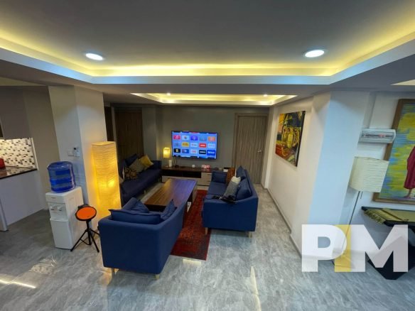living room with sofa - Yangon property