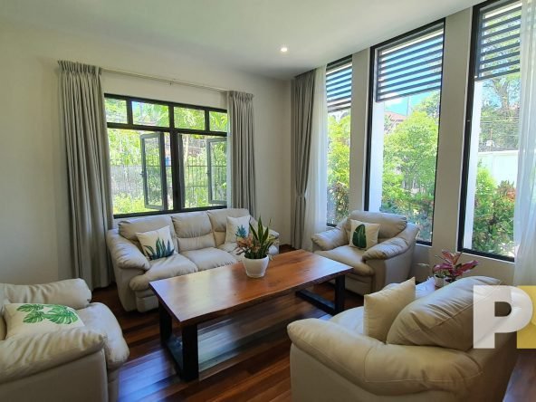 living room with sofa and coffee table - Yangon Property