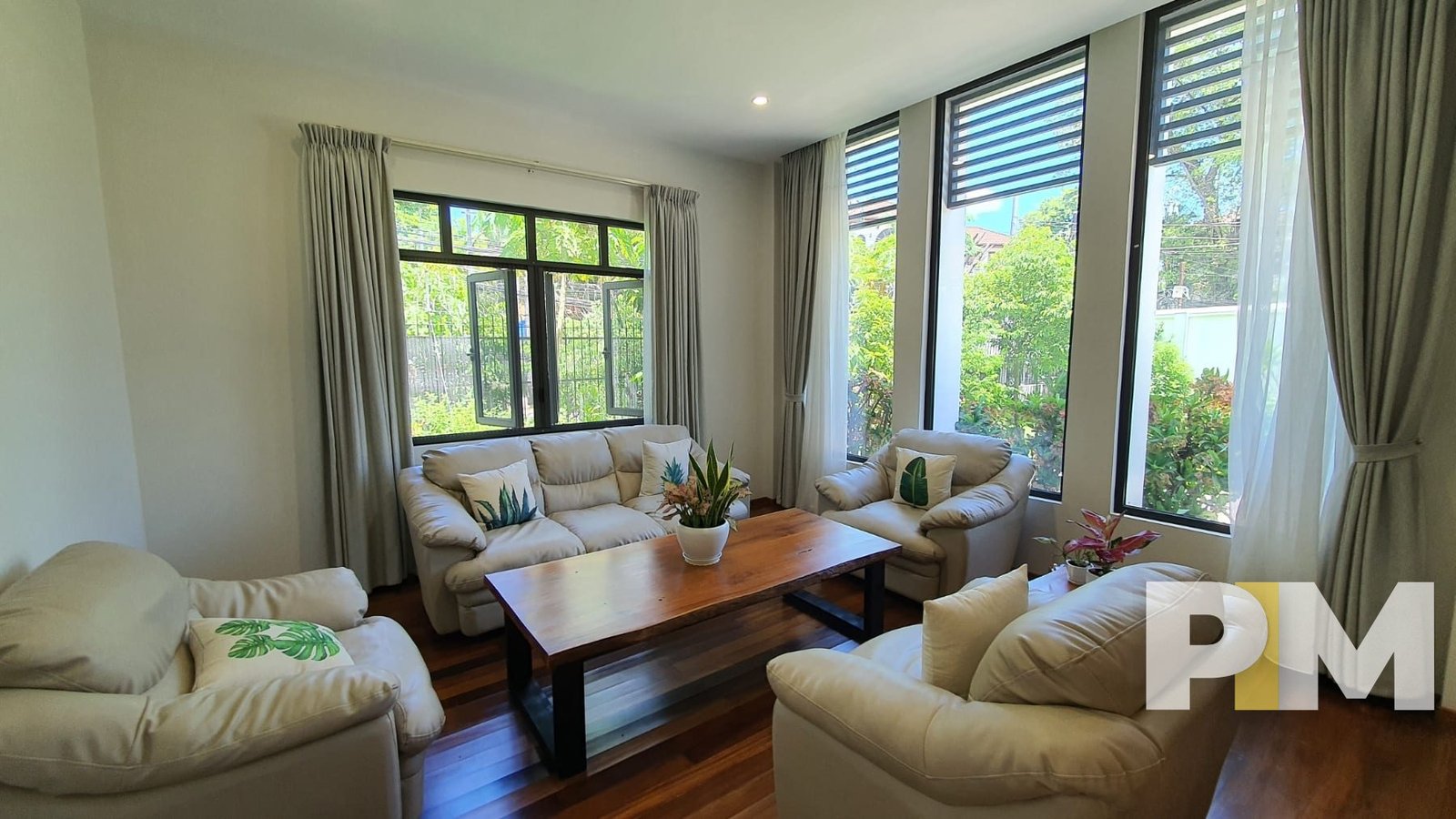 living room with sofa and coffee table - Yangon Property