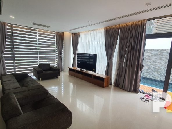 living room with sofa - property in Yangon