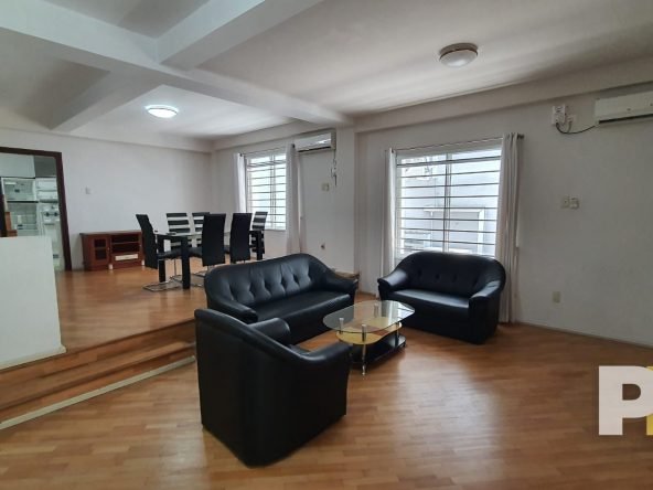 living room with sofa set - Property in Yangon