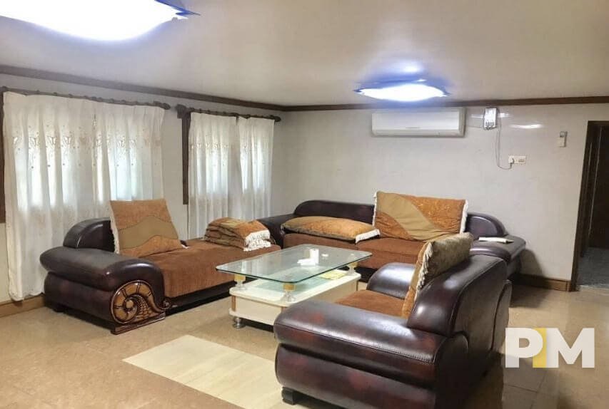 living room with sofa set - property in Myanmar