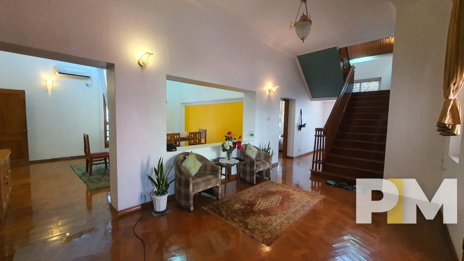 living room with staircase - Yangon Property