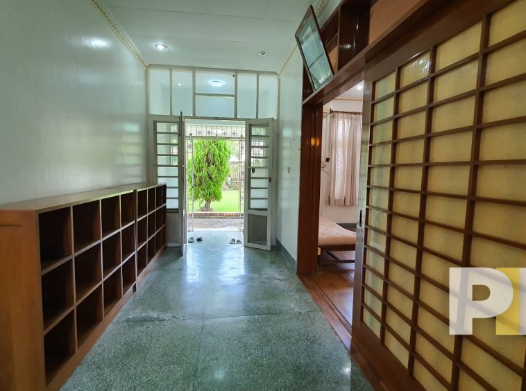mudroom with shoes cabinet - Home Rental Yangon