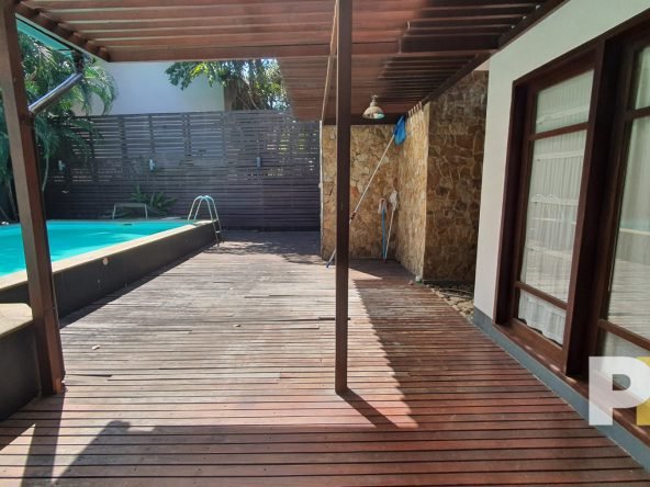 outdoor space with swimming pool - Home Rental Yangon