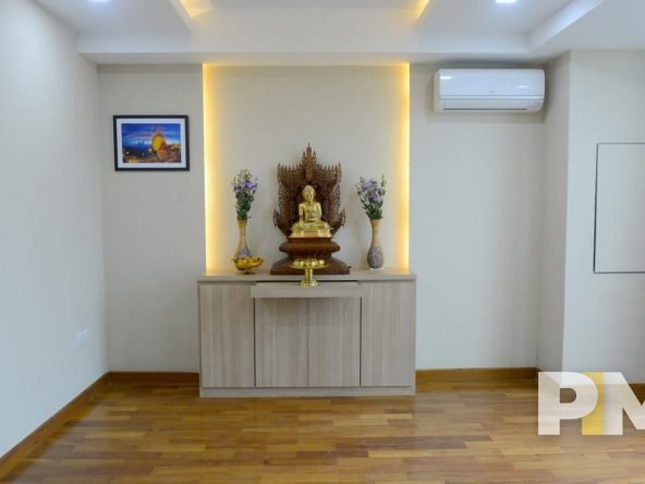 prayer room with air conditioner - Yangon Property